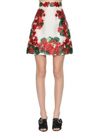 Dolce & Gabbana A-Line Silk Mikado Mini Skirt  at Luisaviaroma